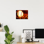 Baseball Ball-Poster Poster (Thuiskantoor)