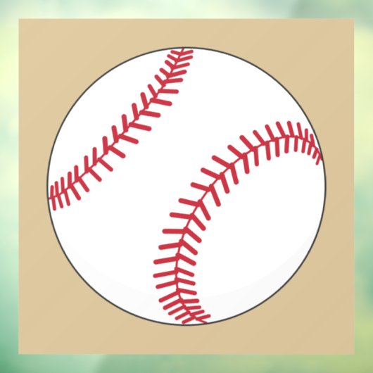 Baseball Ball Raamsticker (Vel 3)