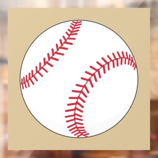 Baseball Ball Raamsticker (Vel 2)