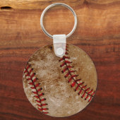 Baseball Ball Red en White Sports Sleutelhanger (Voorkant)