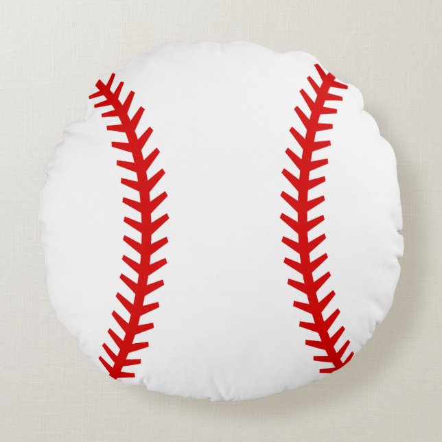 Baseball Ball Rond Kussen (Voorkant)