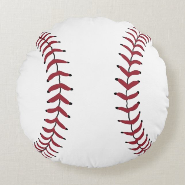 Baseball Ball Rond Kussen (Voorkant)