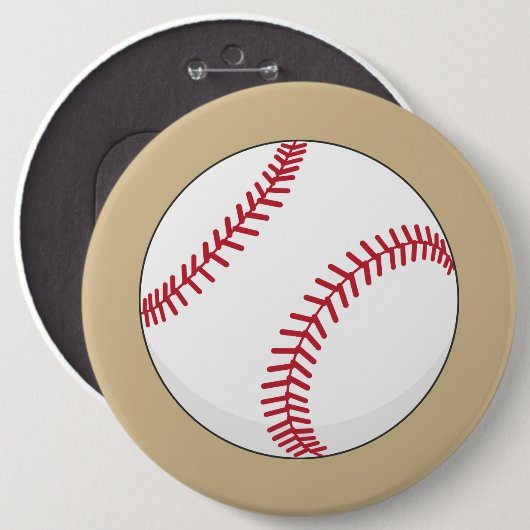 Baseball Ball Ronde Button 6,0 Cm (Voorkant /achterkant)