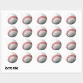 Baseball Ball Ronde Sticker (Vel)