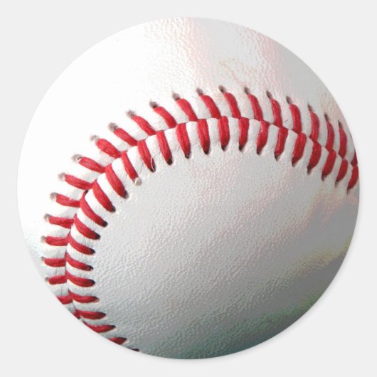 Baseball Ball Ronde Sticker (Voorkant)