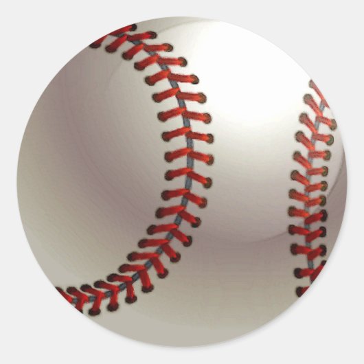 Baseball Ball Ronde Sticker (Voorkant)