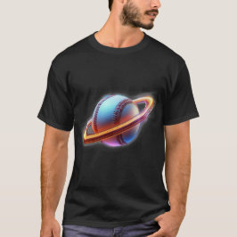 Baseball Ball Saturn Planet, Geweldige Sport Desig T-shirt