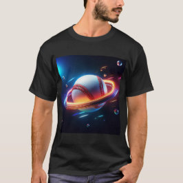 Baseball Ball Saturn Planet, Geweldige Sport Desig T-shirt