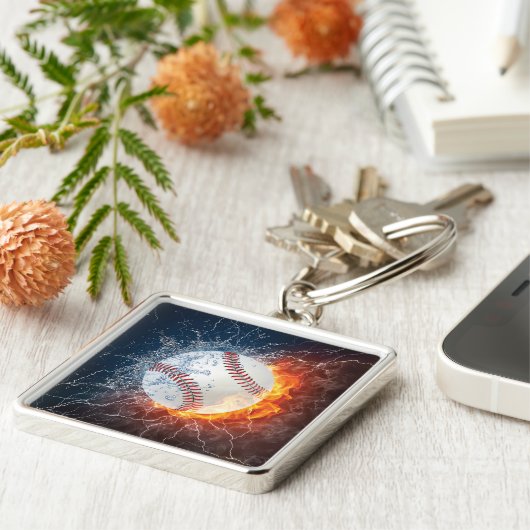 Baseball Ball Sleutelhanger (Zijkant)