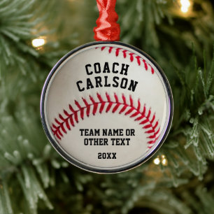Baseball Ball Stitching Personated Metalen Ornament