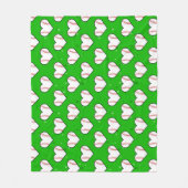 Baseball Ball Texture In Heart Shape - Pattern  Fleece Deken (Voorkant)
