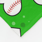 Baseball Ball Texture In Heart Shape - Pattern  Fleece Deken (Hoek)