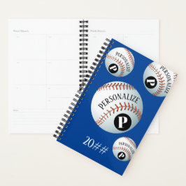 Baseball Baller Monogram Aangepast Multi Planner