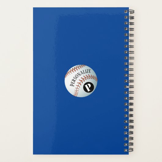 Baseball Baller Monogram Aangepast Multi Planner (Achterkant)