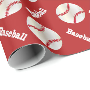 Baseball Balls DIY Achtergrondkleur Cadeaupapier