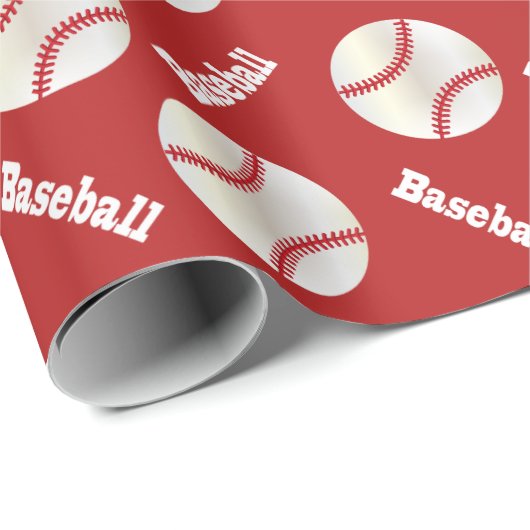 Baseball Balls | DIY Achtergrondkleur Cadeaupapier (Rol Hoek)