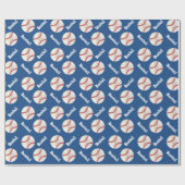 Baseball Balls | DIY Achtergrondkleur Cadeaupapier (Vlak)