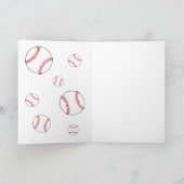 Baseball Balls gepersonaliseerd Happy Birthday Kin Kaart (Binnen)