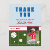 Baseball Balls Kids Birthday Foto Dank u Briefkaart (Voorkant)