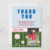 Baseball Balls speciaal gepersonaliseerd kinderen  Bedankkaart (Voorkant)