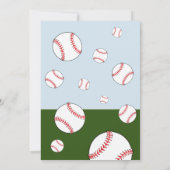 Baseball Balls speciaal gepersonaliseerd kinderen  Bedankkaart (Achterkant)