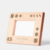 Baseball Balls Speler Nummer Team Naam Gegraveerde Lijstjes (Links)