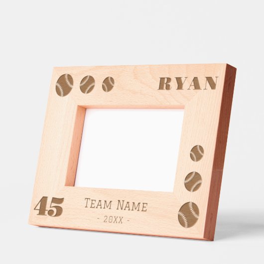 Baseball Balls Speler Nummer Team Naam Gegraveerde Lijstjes (Links)