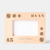 Baseball Balls Speler Nummer Team Naam Gegraveerde Lijstjes (Voorkant)