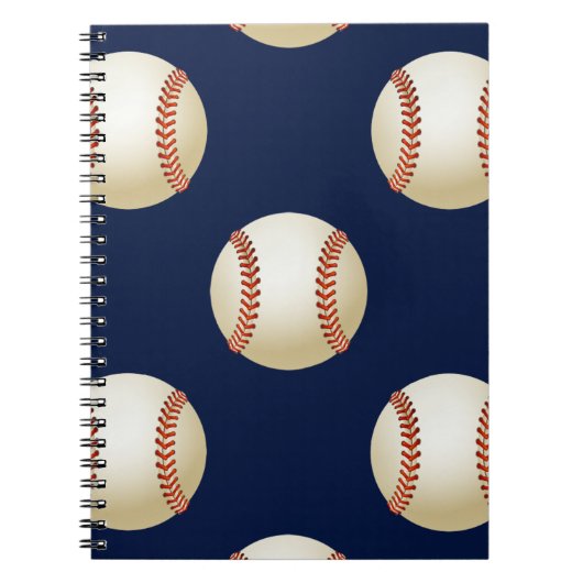 Baseball Balls Sportpatroon Notitieboek (Voorkant)