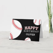Baseball Balls Sports Happy Birthday Kinder Kaart (Voorkant)