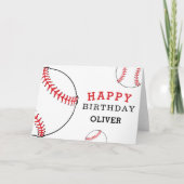 Baseball Balls Sports Happy Birthday Kinder Kaart (Voorkant)