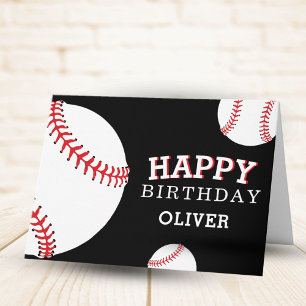 Baseball Balls Sports Happy Birthday Kinder Kaart