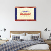  BASEBALL Bar Bat Mitzvah Aanmelden aan boord Canvas Afdruk (Insitu (Slaapkamer))