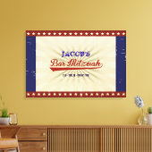  BASEBALL Bar Bat Mitzvah Aanmelden aan boord Canvas Afdruk (Insitu (Woonkamer))