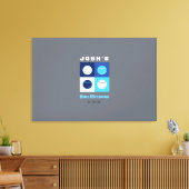 BASEBALL Bar Bat Mitzvah Sign In Board Canvas Afdruk (Insitu (Woonkamer))