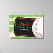 BASEBALL Bar Bat Mitzvah Sign In Board Canvas Afdruk (Voorkant)