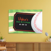 BASEBALL Bar Bat Mitzvah Sign In Board Canvas Afdruk (Insitu (Woonkamer))
