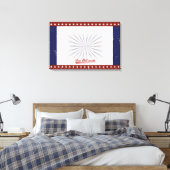 BASEBALL Bar Bat Mitzvah Sign In CUSTOM Canvas Afdruk (Insitu (Slaapkamer))