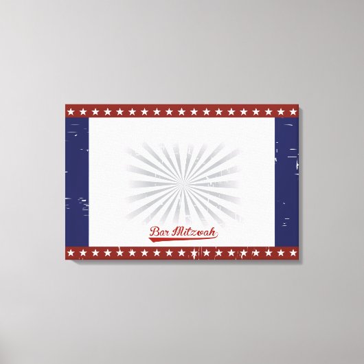BASEBALL Bar Bat Mitzvah Sign In CUSTOM Canvas Afdruk (Voorkant)