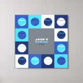 BASEBALL Bar Bat Mitzvah Sign In Memory Board Canvas Afdruk (Voorkant)