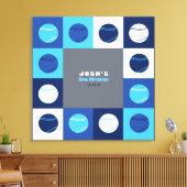 BASEBALL Bar Bat Mitzvah Sign In Memory Board Canvas Afdruk (Insitu (Woonkamer))