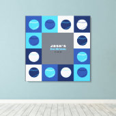 BASEBALL Bar Bat Mitzvah Sign In Memory Board Canvas Afdruk (Insitu (Houten vloer))