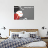 Baseball Bar Mitzvah Bar Mitzvah Aanmeldbord Canvas Afdruk (Insitu (Slaapkamer))