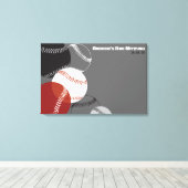 Baseball Bar Mitzvah Bar Mitzvah Aanmeldbord Canvas Afdruk (Insitu (Houten vloer))