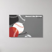 Baseball Bar Mitzvah Bar Mitzvah Aanmeldbord Canvas Afdruk (Voorkant)