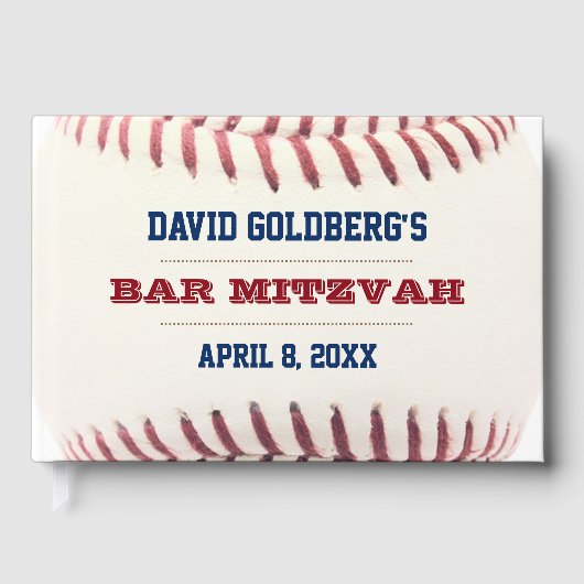 Baseball Bar Mitzvah Gastenboek (Voorkant)
