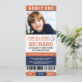 Baseball Bar Mitzvah Invites Kaart (Staand voorkant)