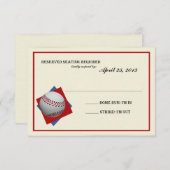  Baseball Bar Mitzvah Reageer RSVP Kaartje (Voorkant / Achterkant)