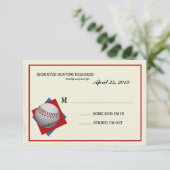  Baseball Bar Mitzvah Reageer RSVP Kaartje (Staand voorkant)