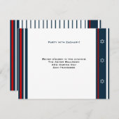 Baseball Bar Mitzvah Receptie Kaart (Voorkant / Achterkant)